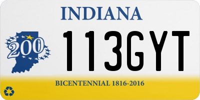 IN license plate 113GYT