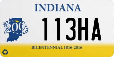 IN license plate 113HA