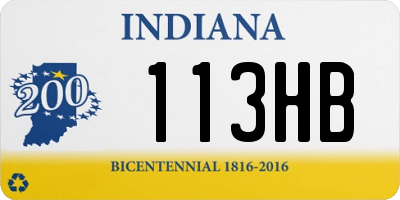 IN license plate 113HB
