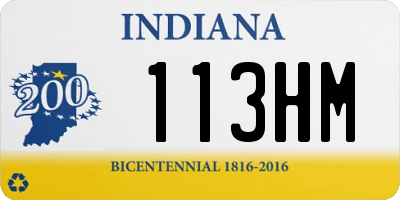 IN license plate 113HM