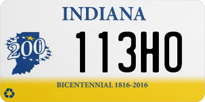IN license plate 113HO