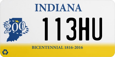 IN license plate 113HU
