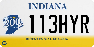 IN license plate 113HYR
