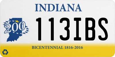 IN license plate 113IBS