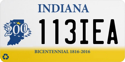 IN license plate 113IEA