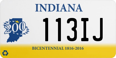 IN license plate 113IJ