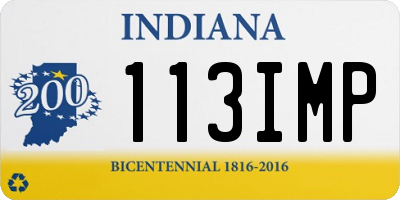 IN license plate 113IMP