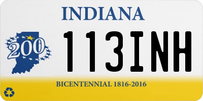 IN license plate 113INH