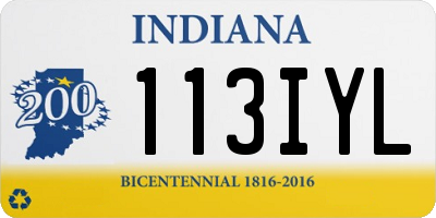 IN license plate 113IYL