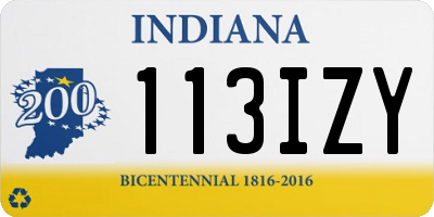 IN license plate 113IZY