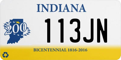 IN license plate 113JN