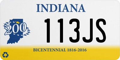 IN license plate 113JS