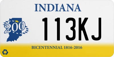 IN license plate 113KJ