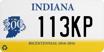 IN license plate 113KP