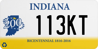 IN license plate 113KT