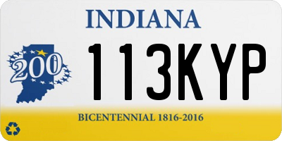 IN license plate 113KYP