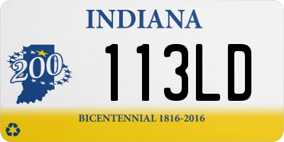 IN license plate 113LD