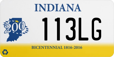 IN license plate 113LG
