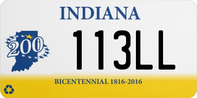 IN license plate 113LL
