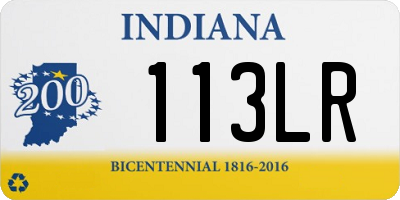 IN license plate 113LR