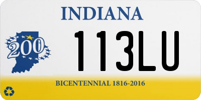 IN license plate 113LU