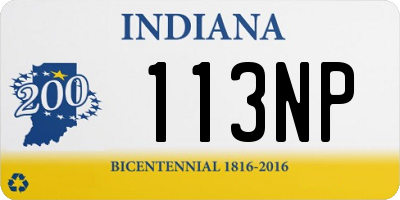 IN license plate 113NP