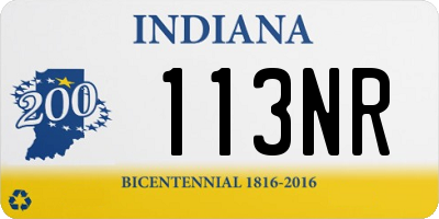 IN license plate 113NR