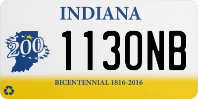 IN license plate 113ONB