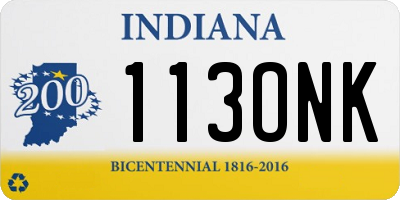 IN license plate 113ONK
