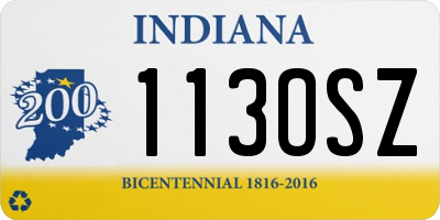 IN license plate 113OSZ