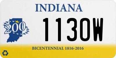 IN license plate 113OW