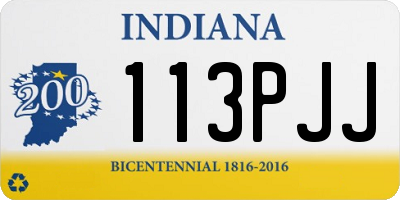 IN license plate 113PJJ