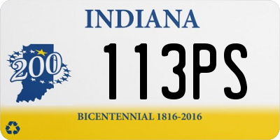 IN license plate 113PS