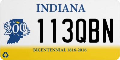 IN license plate 113QBN