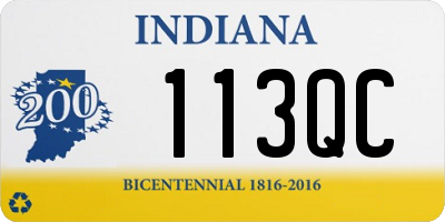 IN license plate 113QC