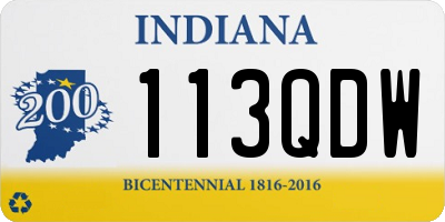 IN license plate 113QDW