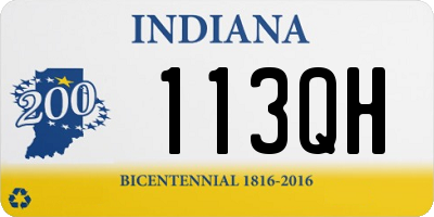 IN license plate 113QH