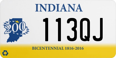 IN license plate 113QJ