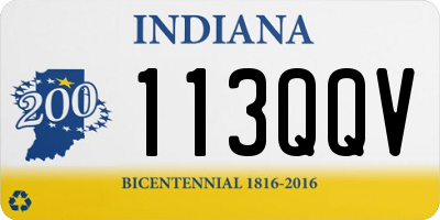 IN license plate 113QQV