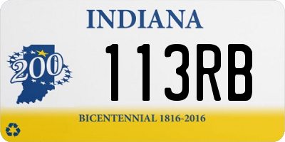 IN license plate 113RB