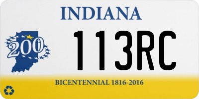 IN license plate 113RC