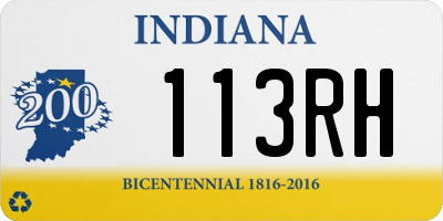 IN license plate 113RH