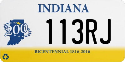 IN license plate 113RJ