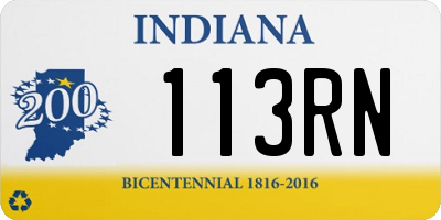 IN license plate 113RN
