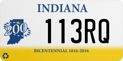 IN license plate 113RQ