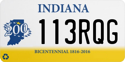 IN license plate 113RQG