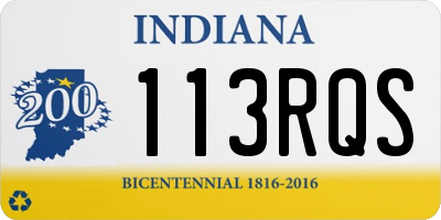 IN license plate 113RQS