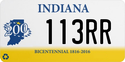 IN license plate 113RR