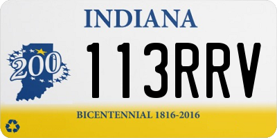 IN license plate 113RRV