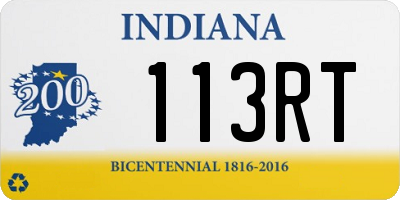 IN license plate 113RT